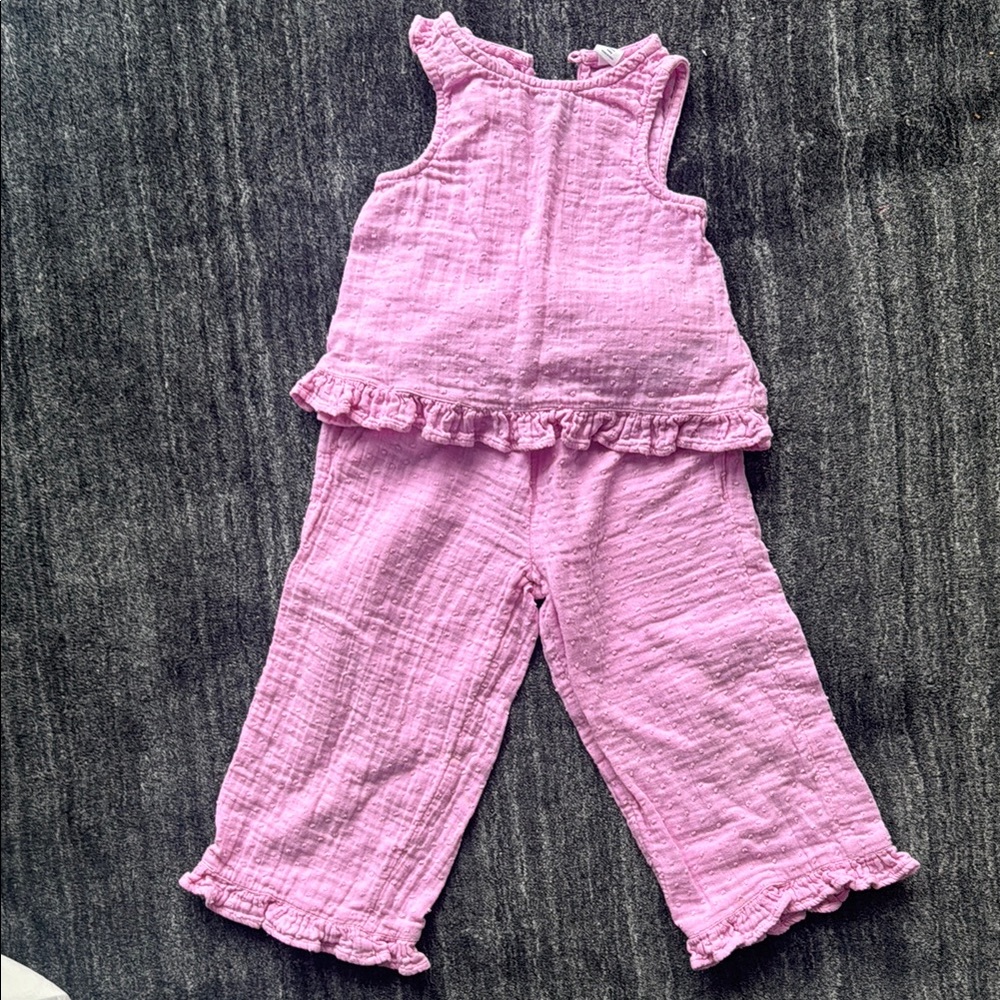 Pink Ruffled Baby Outfit